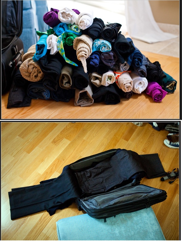 スーツケース詰め方